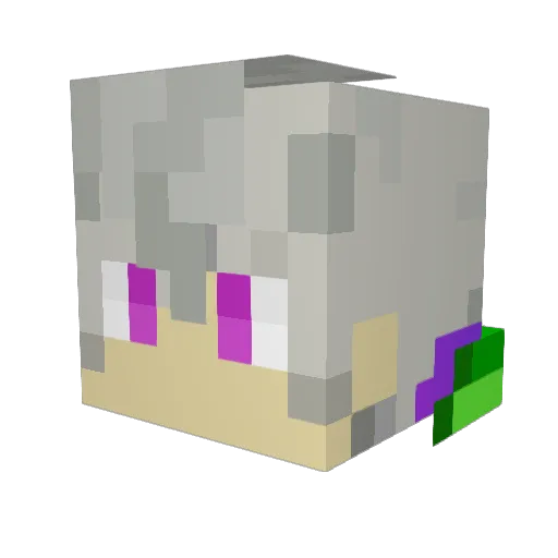 Lock_Cypher Minecraft avatar head, 3D render