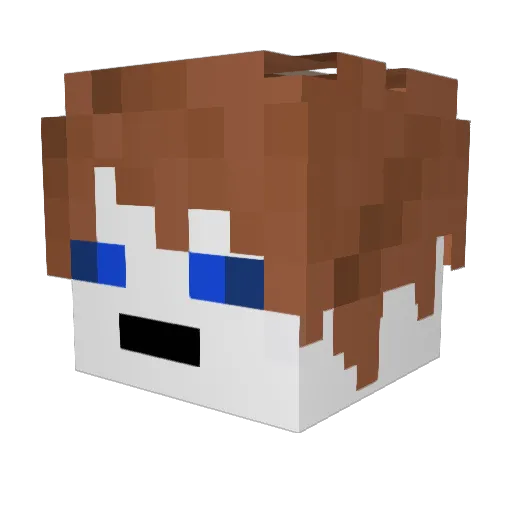 Lock_Plak Minecraft avatar head, 3D render