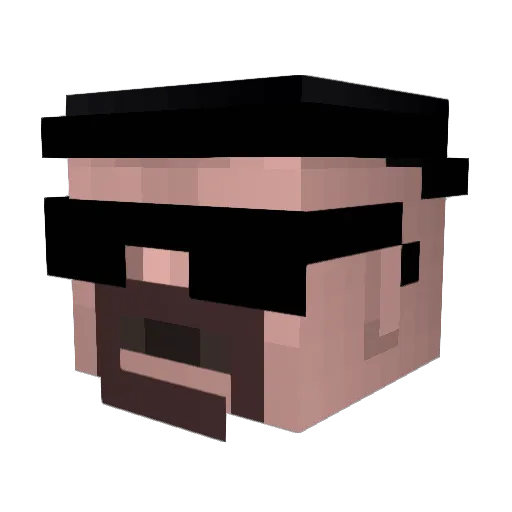 Locke196 Minecraft avatar head, 3D render