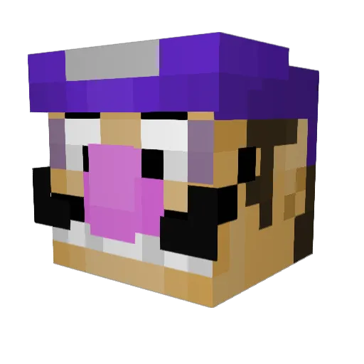 Locken1 Minecraft avatar head, 3D render