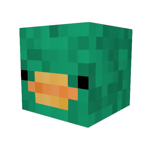 Locker7 Minecraft avatar head, 3D render