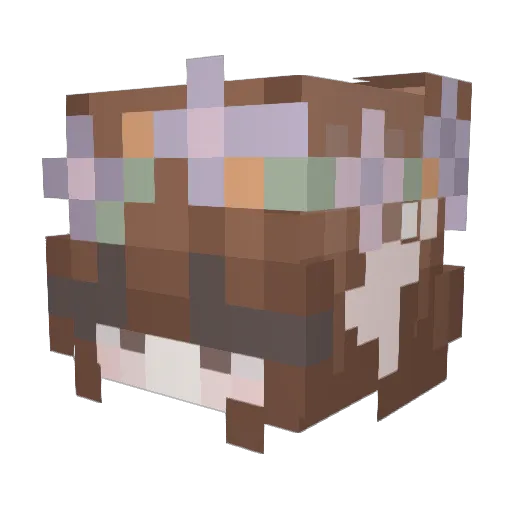 LockerLady Minecraft avatar head, 3D render