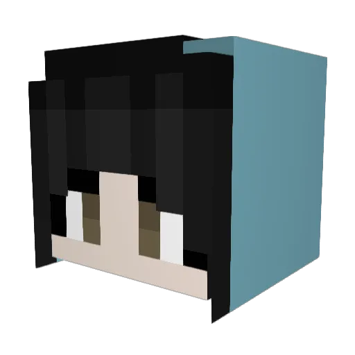 Locking__ Minecraft avatar head, 3D render