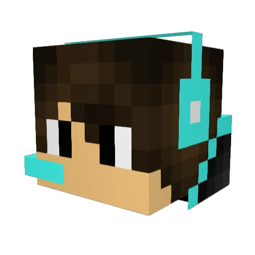 Lockjaw360 Minecraft avatar head, 3D render