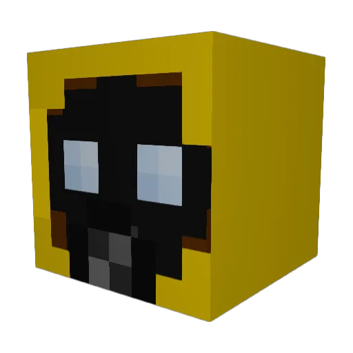 Lockmahn Minecraft avatar head, 3D render