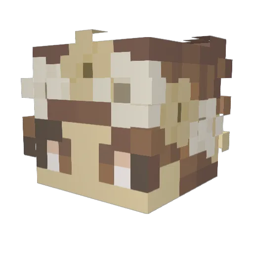 LockwoodSees Minecraft avatar head, 3D render