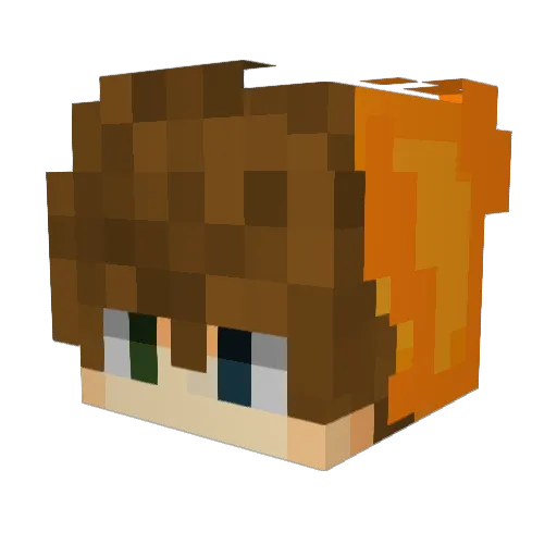 Lockzyy Minecraft avatar head, 3D render