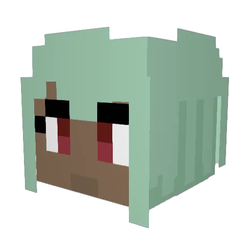 LocoArticWolf Minecraft avatar head, 3D render
