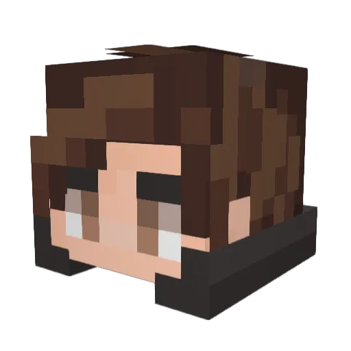 LocoMHD Minecraft avatar head, 3D render