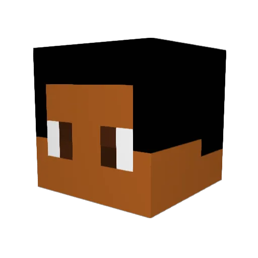 LocoMexican Minecraft avatar head, 3D render