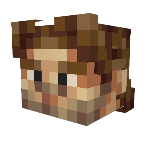 LocoRunner200 Minecraft avatar head, 3D render