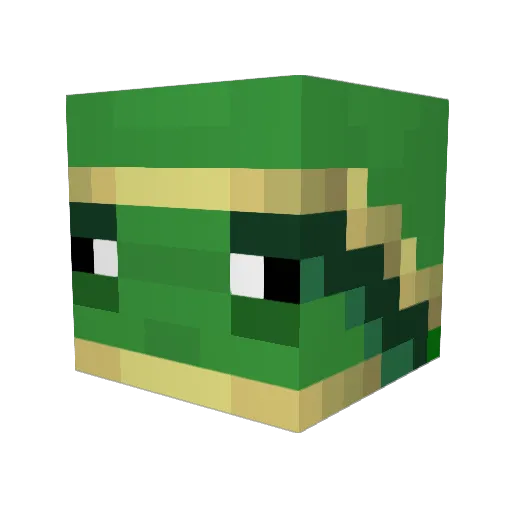 LocoShell Minecraft avatar head, 3D render