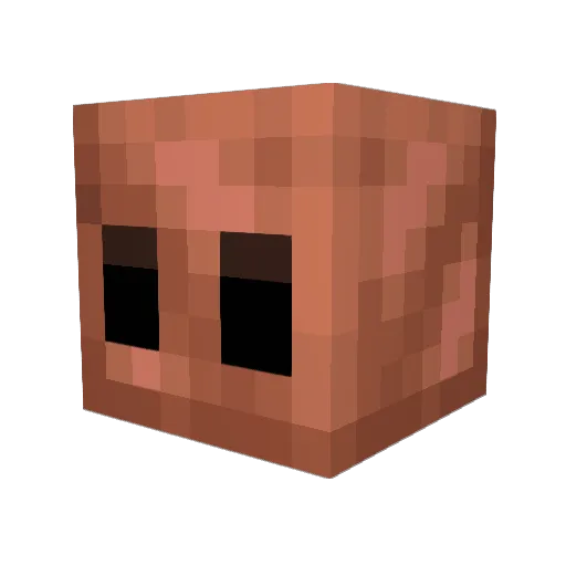 LocoWhyte Minecraft avatar head, 3D render