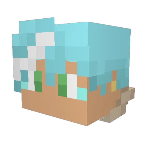 Loco_melon Minecraft avatar head, 3D render