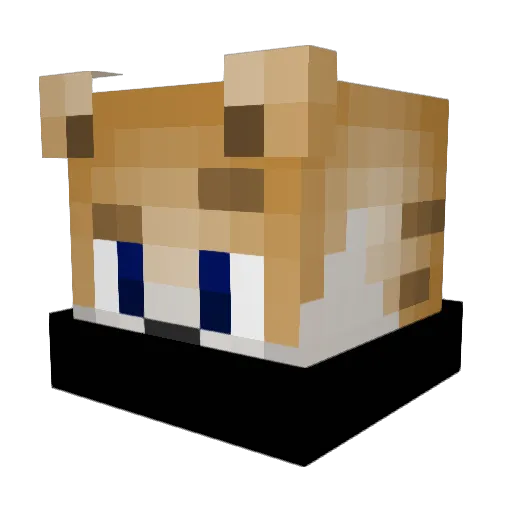 Locrack Minecraft avatar head, 3D render
