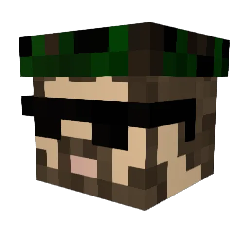 Locrin Minecraft avatar head, 3D render