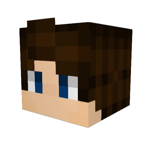 Loctos Minecraft avatar head, 3D render