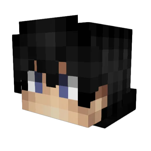 Loczek1337 Minecraft avatar head, 3D render