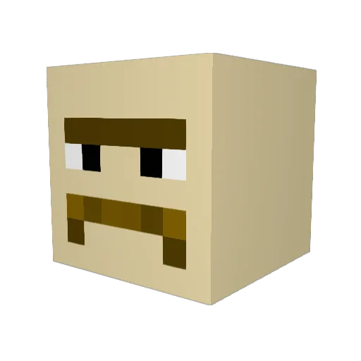 LoczekSkoczek Minecraft avatar head, 3D render