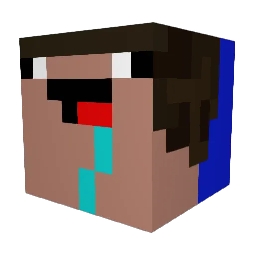 Lodevh Minecraft avatar head, 3D render