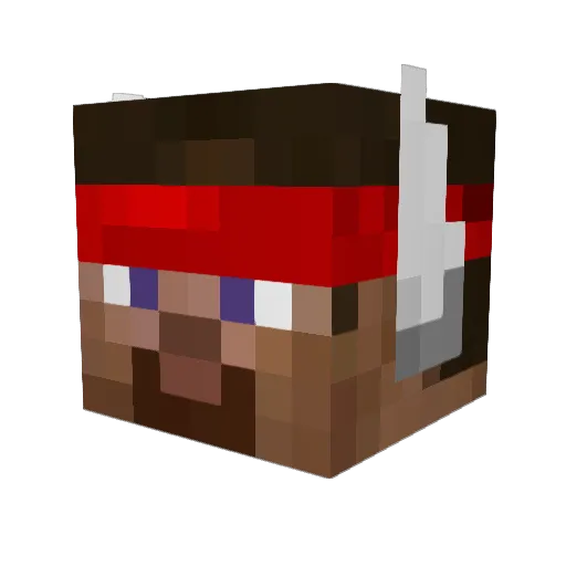 Lodhart Minecraft avatar head, 3D render