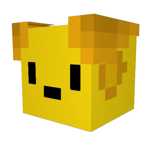 Lodice Minecraft avatar head, 3D render
