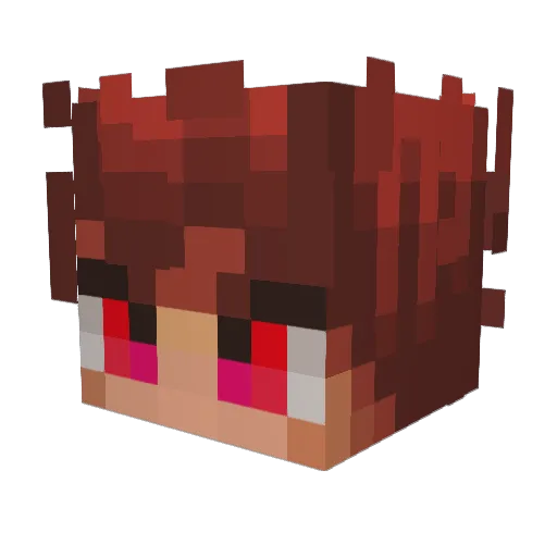 LoeShimmy Minecraft avatar head, 3D render