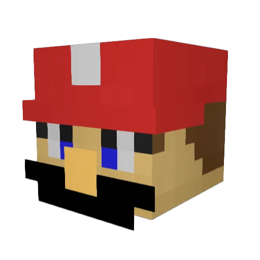 Loebas18 Minecraft avatar head, 3D render