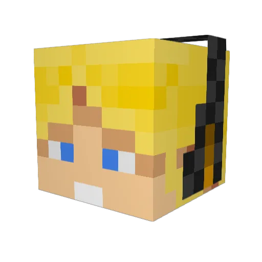 Loel Minecraft avatar head, 3D render