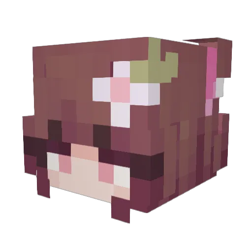 Loelsu Minecraft avatar head, 3D render