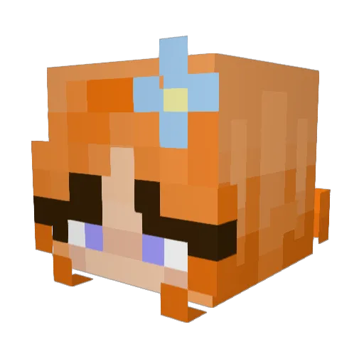Loenaa Minecraft avatar head, 3D render
