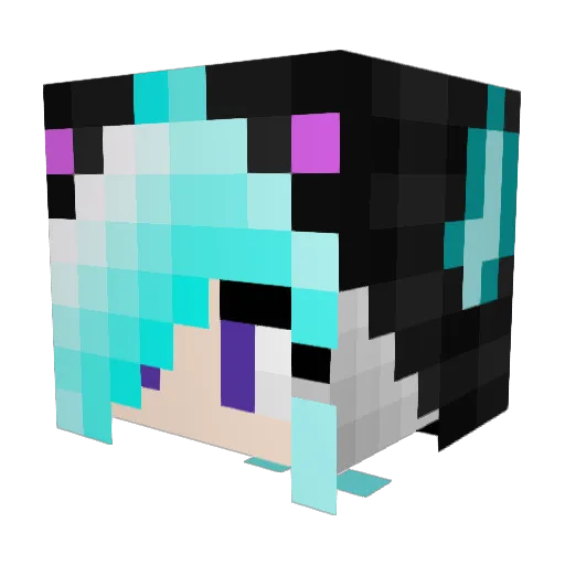 Loenix89 Minecraft avatar head, 3D render