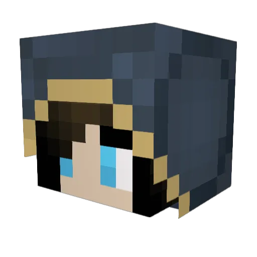 Loerina Minecraft avatar head, 3D render