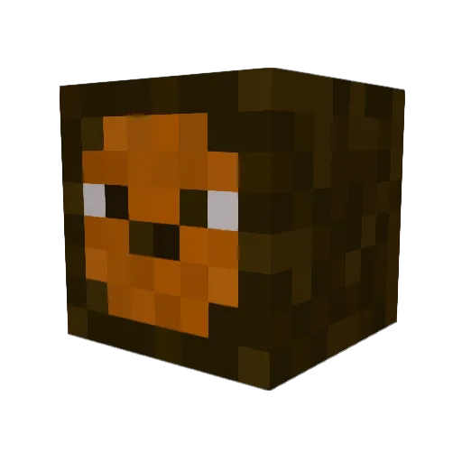 Loewe Minecraft avatar head, 3D render