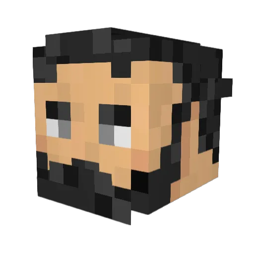 Loewenberg Minecraft avatar head, 3D render