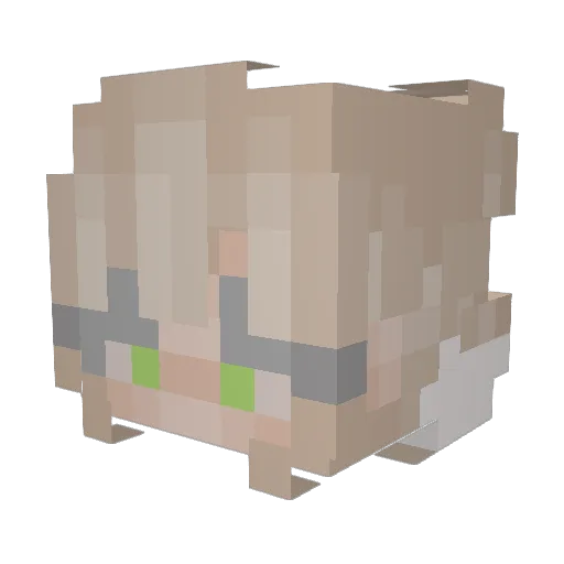 Loewyy Minecraft avatar head, 3D render