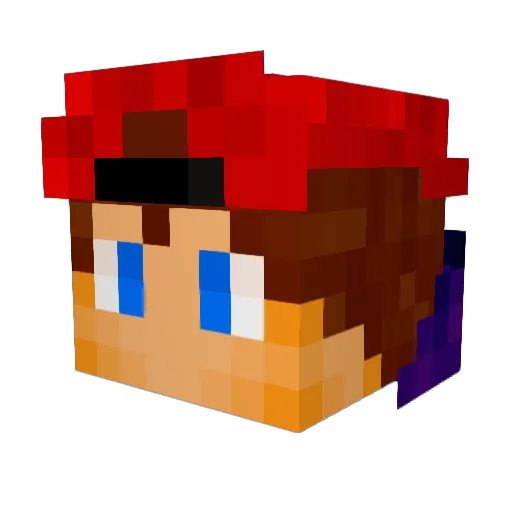 Lofes_ Minecraft avatar head, 3D render