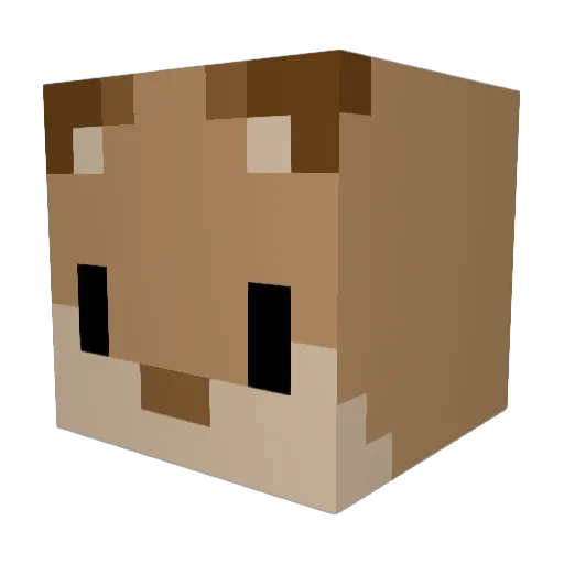 LoffPhoenix Minecraft avatar head, 3D render