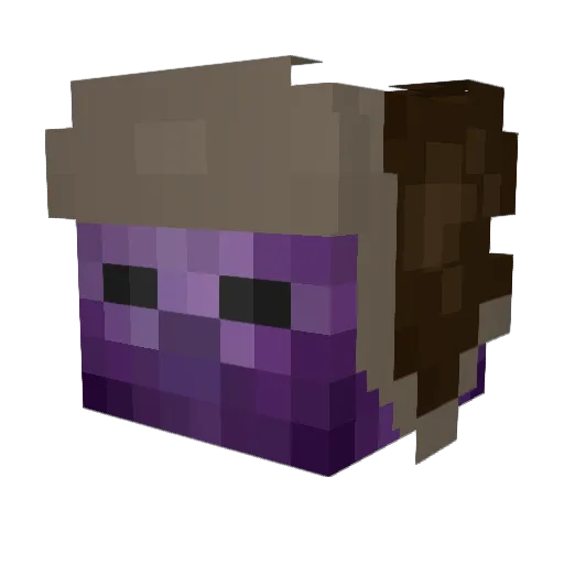 Loffee3 Minecraft avatar head, 3D render