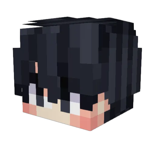 Loffily Minecraft avatar head, 3D render