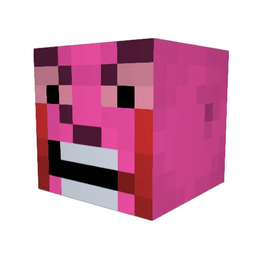 Loffor Minecraft avatar head, 3D render