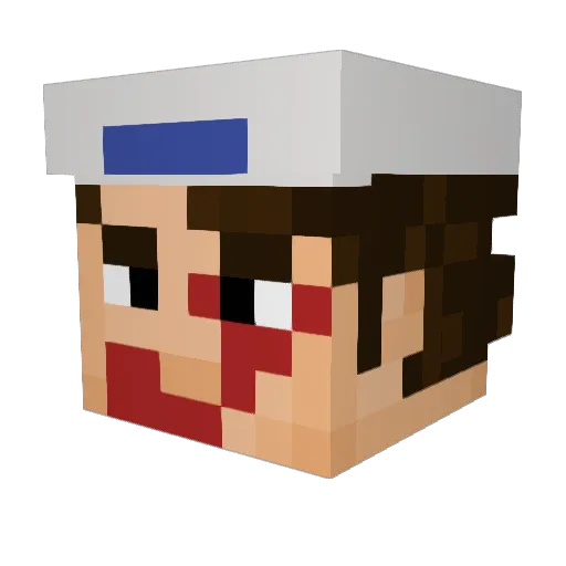 LofiOnCoCo Minecraft avatar head, 3D render