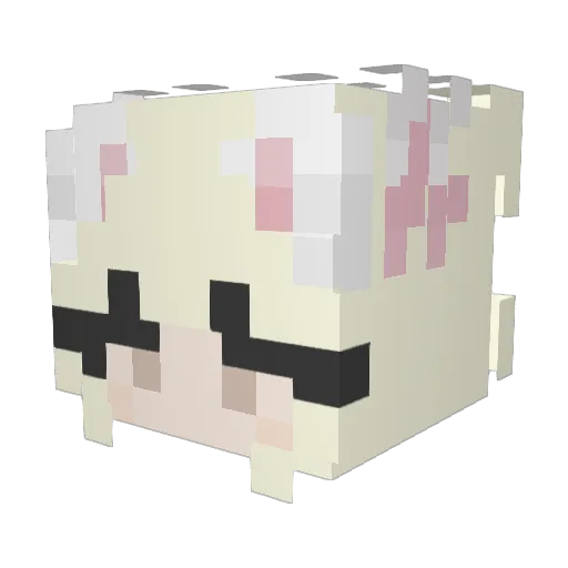 Lofigorl Minecraft avatar head, 3D render