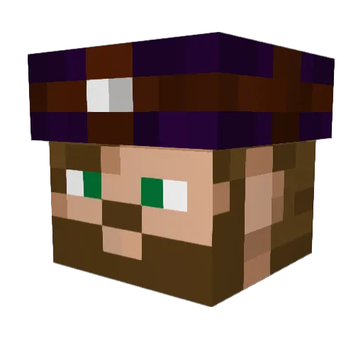 Lofpy Minecraft avatar head, 3D render