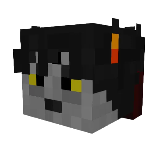 Lofup Minecraft avatar head, 3D render