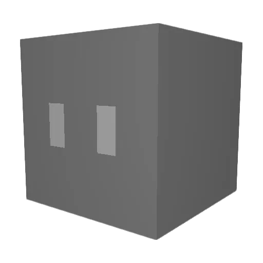 Lofurd Minecraft avatar head, 3D render