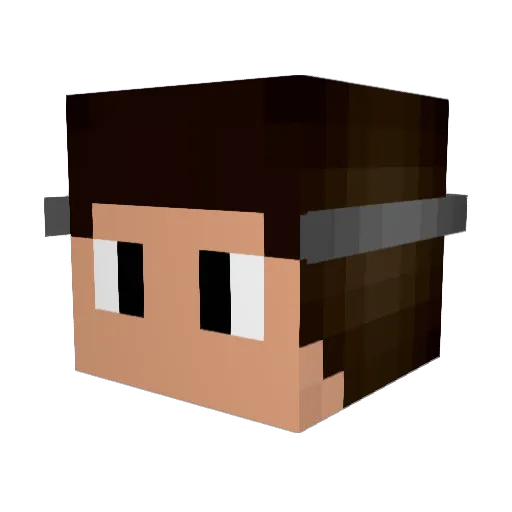 Log1nT Minecraft avatar head, 3D render