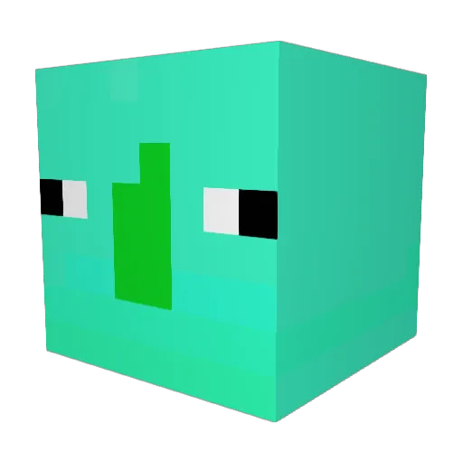 Log5n Minecraft avatar head, 3D render