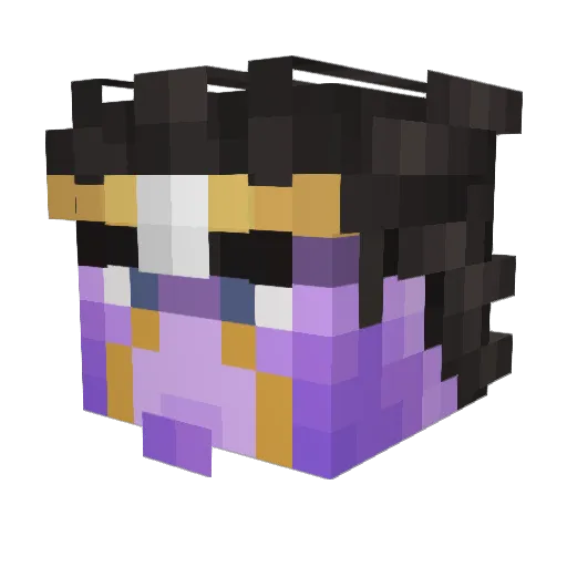 LogLogLogLog Minecraft avatar head, 3D render