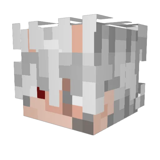 LogTix Minecraft avatar head, 3D render
